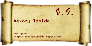 Vékony Izolda névjegykártya